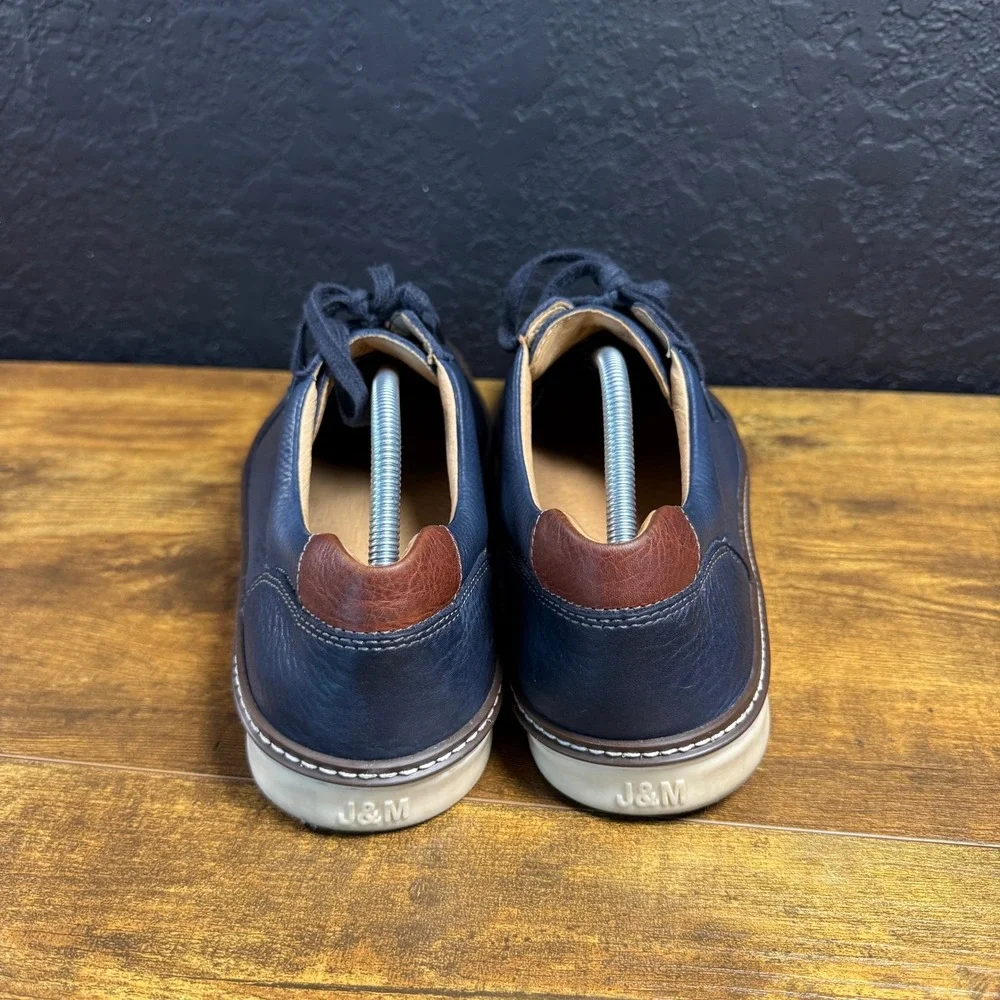 Johnston & Murphy Prentiss 25-3347 Navy Leather Sneaker Mens 11M